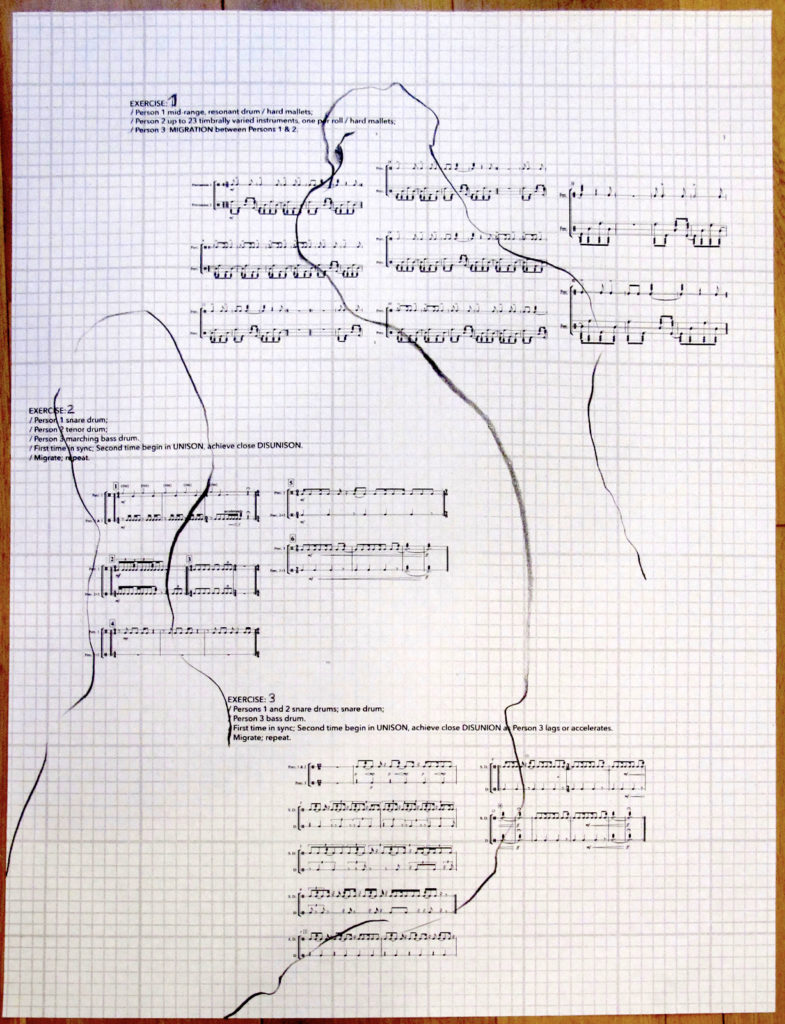 Marina Rosenfeld, Free Exercise (Manifesto), 2016, pencil on paper