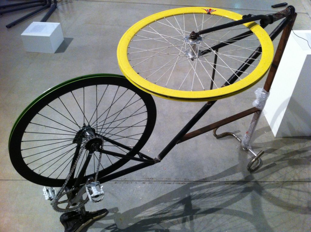 The Recycle. 2012. Installation Used fixed gear bicycle Dimensions variable Photo: courtesy the artist