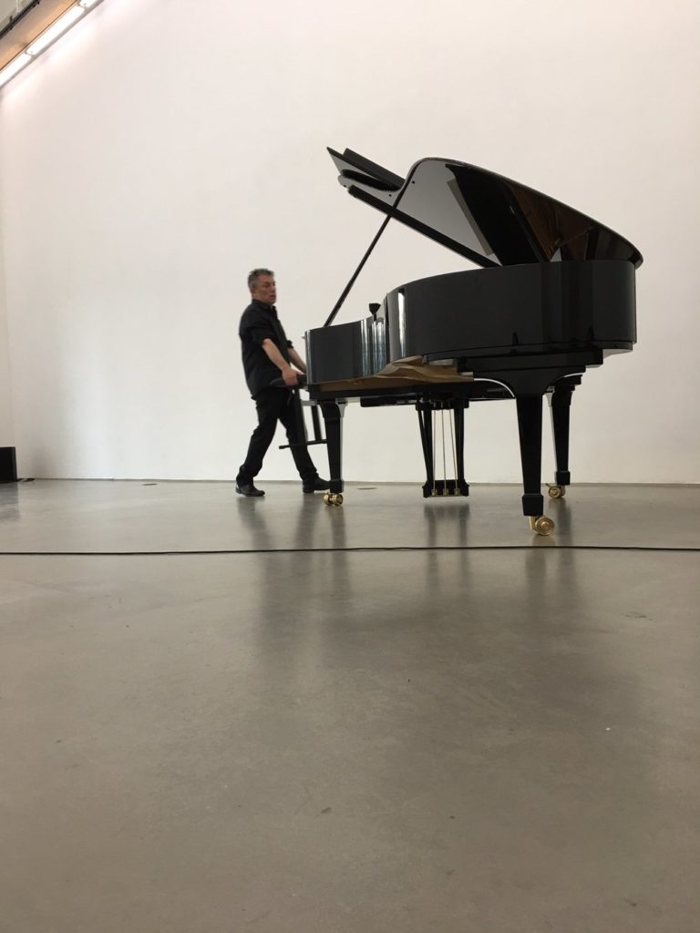 Deathstar Orchestration, performance view with Marino Formenti, piano, Donaueschinger Musiktage, October, 2017