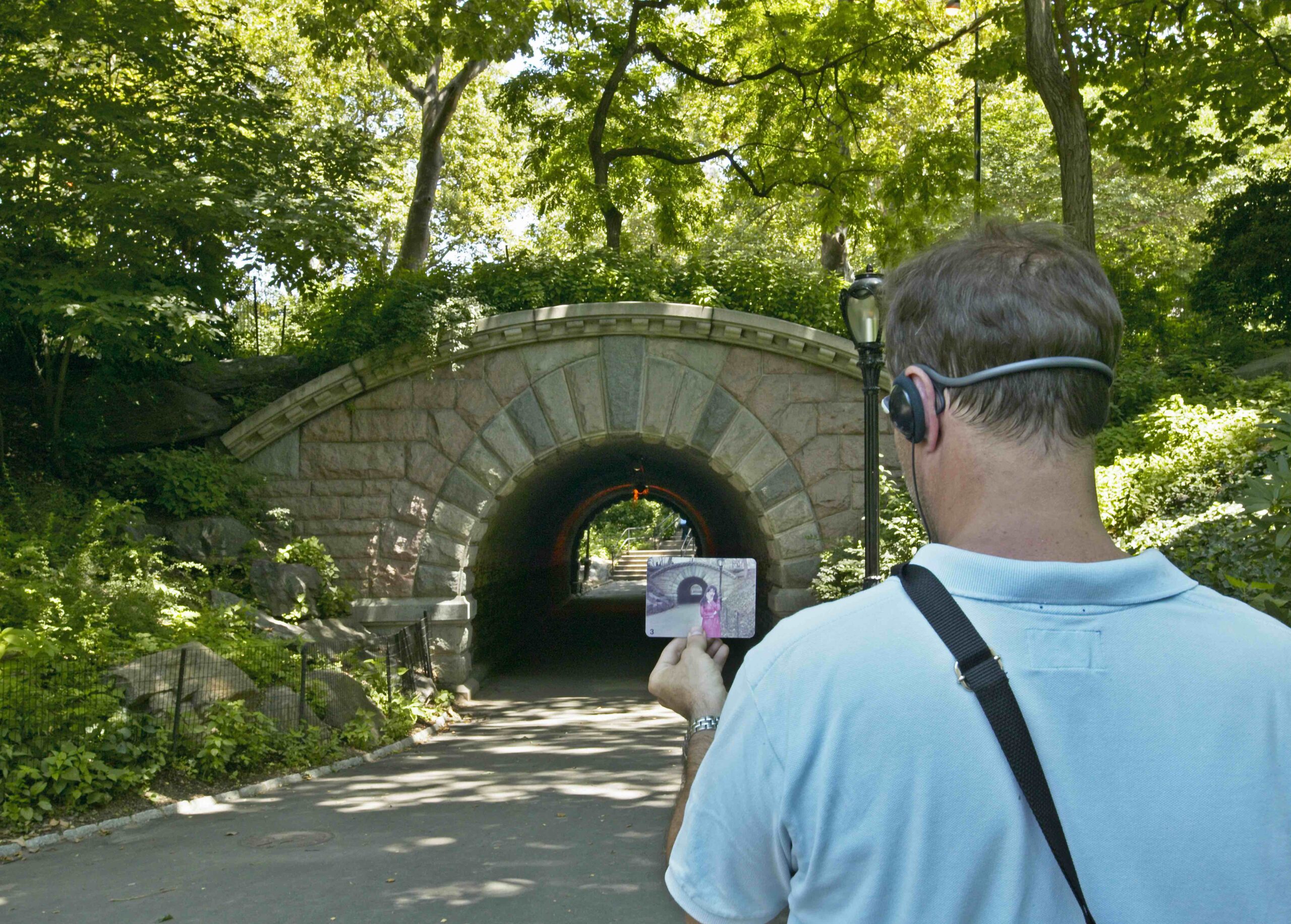 Janet CardiffHer Long Black Hair, 2004 Audio Walk with photographs, 46 minutes Curated by Tom Eccles for the Public Art Fund, Central Park, New York © Janet Cardiff; Courtesy of the artist, Luhring Augustine, New York, and Public Art Fund, New York.